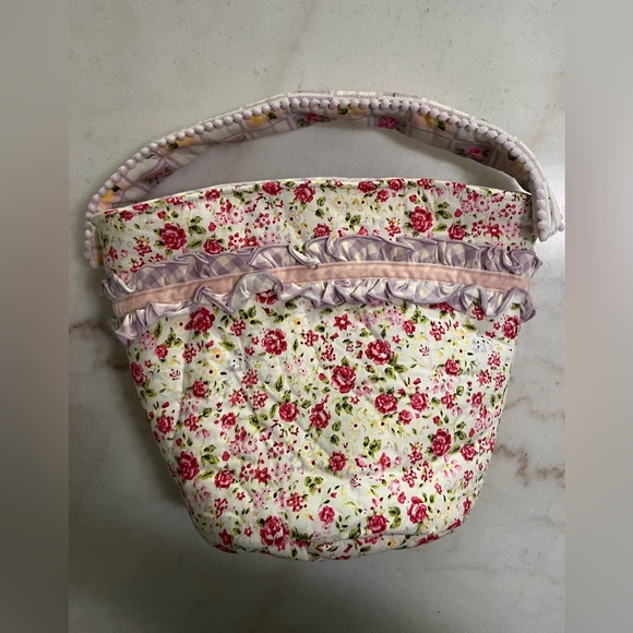 Matilda Jane “Joyful Jubilee” Floral Quilted Reversible Easter Basket - Picture 4 of 6